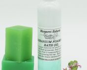 Margaret Roberts Herbal Centre - Rose Scented Geranium Foaming Bath Oil and Soap